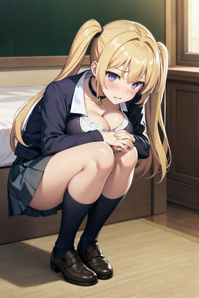 ((masterpiece, Highest quality:1.2, High resolution, Ultra-detailed, 8k)),(Photographic Ultra-High Definition,), whole body、1girl,1boy, missionary sex, spread legs, legs up, folding legs , The penis is entering the vagina in the correct position,((Perfect beautiful girl、、Very beautiful, long blonde hair with fine, curly waves, like a Western doll.、Bangs、A very childish and gentle expression、Very young round face、Large, round, light blue eyes、Innocent thick eyebrows、Open your mouth、Very large, full, non-saggy breasts、Uniforms of elementary school girls、White sailor dress with black lines、Black scarf tied in a tie、A very thin and see-through flared skirt、Black over-the-knee socks、She is wearing a topless top, exposing her breasts.、)、(One boy、Shorter than girls、The face of a young 、No hair、Have a fever、close your eyes、Open your mouth、Grabbing a girl's breasts from the side、Very good friends、),