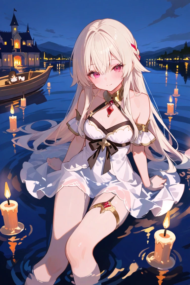 score_9, score_8_up, 1girl, colored eyelashes, echidia, purple eyes, hair ornament, long hair, looking at viewer, solo, tongue out, saliva, 1girl, cloud, sky, solo, star_(sky), sitting, breasts, barefoot, full_moon, starry_sky, cloudy_sky, night, medium_breasts, lips, water, mountain, outdoors, breasts_apart, looking_at_viewer, bokeh, moon, nude, nsfw art, (fog:1.3)
