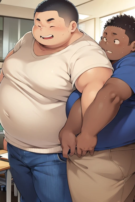 nsfw:1.2,prison,blonde,Braid,blue eyes,Big Breasts,blush,Sweat,Sloppy face,((Hanging eyes、Sailor suit、Big Mouth、tooth))、(Himiko Toga),barefoot,Face down,Lying down,Sticking out tongue,saliva,looks happy,tickle,joy,shy,tears,Ahegao:1.5,Overflowing Sex Fluids、((vagina、SEX、1 Fat Man))、Large penis insertion、Dynamic pose、Roll one&#39;s eyes、Nipple protrusionissionary position, spread legs:1.5, legs up:1.2))、bangs、((Lying on your back:1.5))、Hair pulling:1.2、Hair being grabbed:1.5、Saliva:1.5