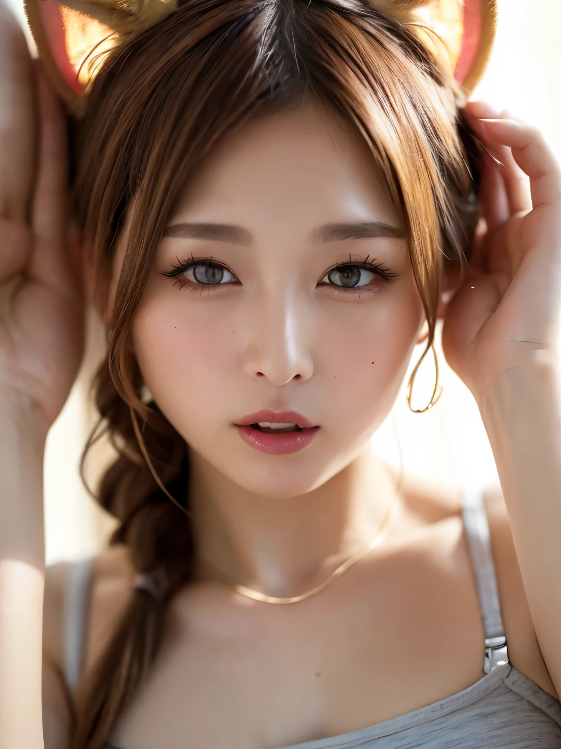 bedroom、(Sleep)、pushed down by a male、thin、small breasts、platinum blonde hair with cat ears and tail、  medium hair、high school girl、、shy ass、thin、  whip、日本のhigh school girl、8k、dramatic lighting、extremely detailed image quality、((In underwear))、sweated、、(close up of face)、((  she has a penis in her hand ))、(close ~ eye)、sweated、(( Shot in the neck  )).(close-up of only the face)、open your mouth and stick out your tongue、((彼女はeyeを閉じる))、There&#39; cum on my face 、Top view、Look at the erect cock in front of your eyes、red flag、male&#39;  Hand Head Pad  , holding a womale&#39;Chief , Female kneeling pov eye contact, 美しいeye,   blow job pat her head  ,  Hand and Knee Information   
