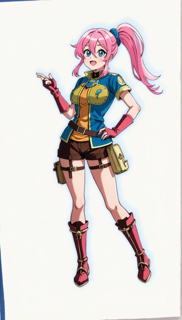 ultra-detailed, Explicit, Beautiful body, Beautiful Nose, Beautiful character design, perfect eyes, perfect face, ultra highres, 4K, beautiful legs, perfect legs, Nice hands, Perfect hand, Masterpiece, Best Quality, Highly detailed, illustration, absurdres, street fighter, doll suit, shadaloo doll, dollsuit, expressionless, blank eyes, looking at viewer, red gloves, emotionless, black latex, corrution, mind control, female combatant, full body, hypnotized, unhappy trance, full body suit, ribbed bodysuit, both arms at side, obey, perfect female body, extremely glossy latex, hypnosis, hypnoLora, empty eyes, Mind control device, poses, submissive_pose, Slave, hat, necktie, stand up straight, standing, standing at attention, hat, necktie, belt, latex, ribbed bodysuit, thighhighs, garter belt, Fighting Stance, extending the right arm from the shoulder into the air with a straightened hand, nazi saluting, military, military saluting, salute, thigh boots, 1girl, illia pazom, GUNDAM ZZ, pink hair, green eyes, long hair