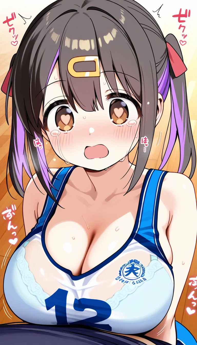 ((Highest quality, 16K, masterpiece: 1.3)), ((Small Chest、10 year old girl:1.5、Small Head)), Beautiful Woman with perfection Figure: 1.4, Slim abs: 1.2, ((Beautiful glossy brown hair)), ((small: 1.4)), ((K-POPアイドル: 1.3)), ((Twin tails))、((stop temporarily)), ((Fascinating)), ((Pink small beautiful nipples)), (((excessive cum on body)))、(((((frontage)))))、(((Spread your legs)))、(((Split))), ((School))、Ultra-realistic 16K cg, perfection Face, perfection, Clean Solo, (blush: 0.5),masterpiece, Professional artwork, Famous works of art, Smile gently, A big smile, Beautiful Eyes, ruddy skin, Perfection fingers, Beautiful Hands, Depth of written boundary, Realistic: 1.3, (Cinematic composition: 1.3), (HDR: 0.1), Accent lighting, naked, athletic body shape, Legs apart, Raising his leg, double eyelid, eye contact, Nipples, whole body:1.5、(((vaginale,sex:1.8)))、(((lying、man touch clitoris、grabbing another man’s breast:1.8、Lots of naked men:1.8、Super intense orgy:1.8)))。