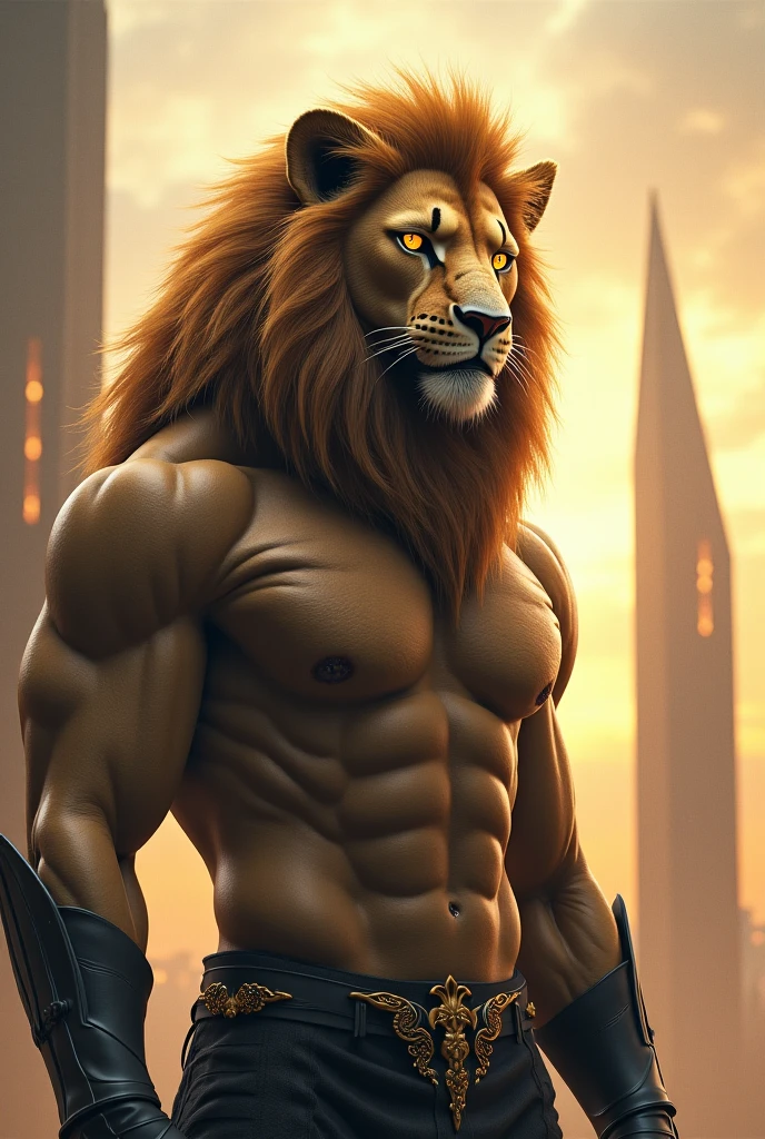 a male lion with a long flowing blonde mane, long fur, werelion, very detailed eyes, muscular, arm very muscular, pecs very muscular, in tight jockstrap, in a zen garden, face portrait (best quality,8k,highres,masterpiece:1.2),ultra-detailed,(realistic,photorealistic,photo-realistic:1.37),HDR,UHD,studio lighting,ultra-fine painting,sharp focus,physically-based rendering,extreme detail description,professional,vivid colors,bokeh,cinematic, extremely detailed eyes and face, correct anatomy, correct paws