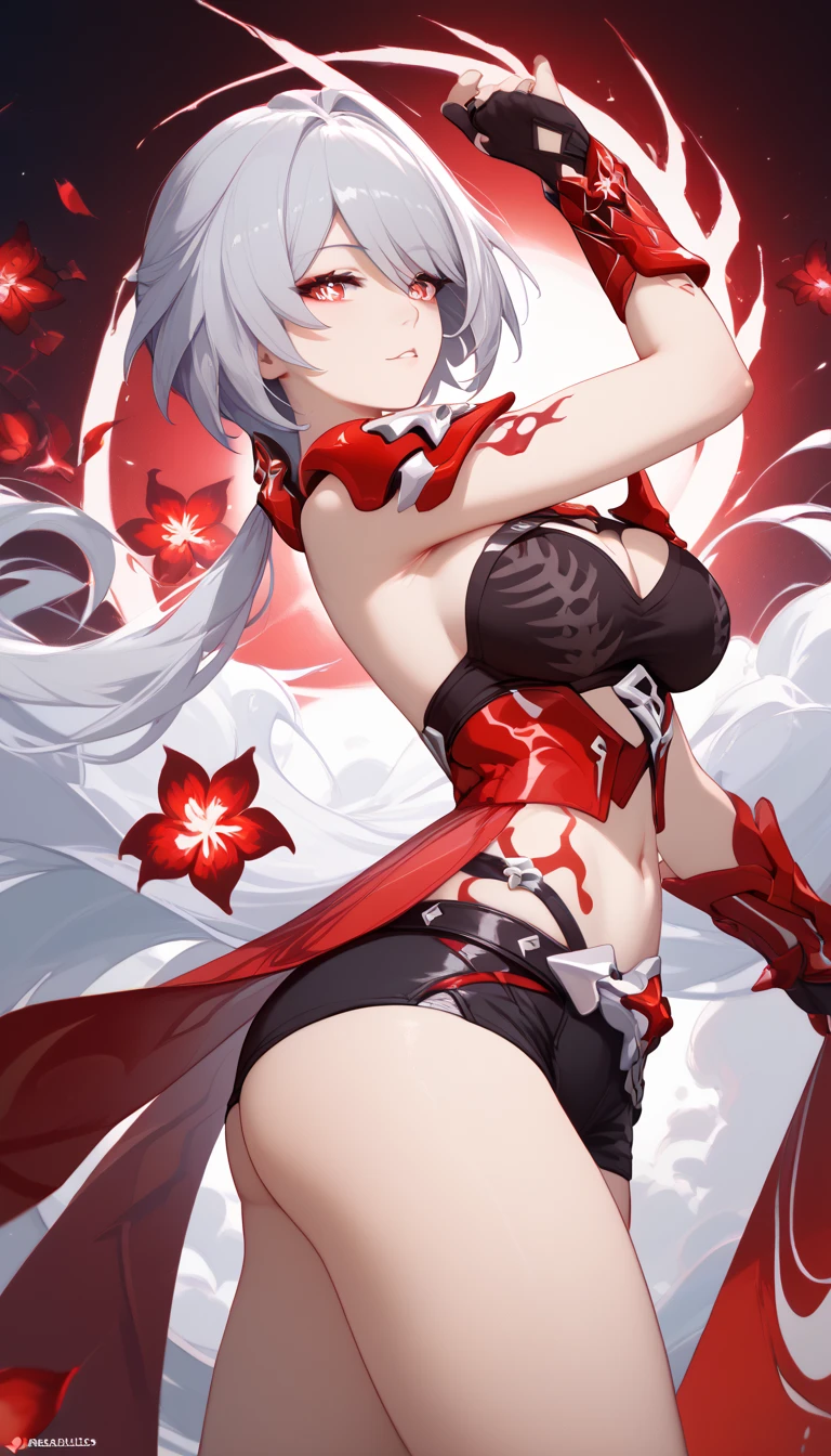 The goddess faces forward and holds out her hands、A red light on the right、 With a blue light in his left hand、Asking which one to choose。 Anime Images