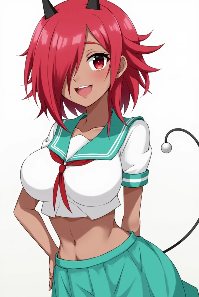 score_9, score_8_up, score_8, source_anime, fantasy theme, retro anime style, 1girl, intricate high detailed, (loli_face:1.0), red hair, hair intakes, twintails, wavy hair, cap, green eyes, large breasts, perky breasts, light smile, open mouth, see-through lace bikini armor, mini skirt, thong, colored inner hair, hoop earrings, arm bandages, thighhighs, sexy pose, cowboy shot, indoors, tavern