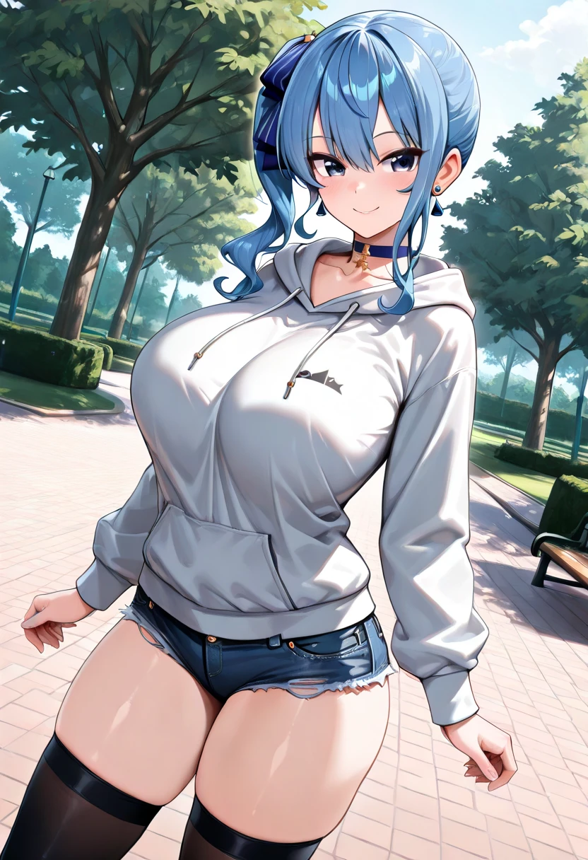 (((masterpiece))),fuyumi itadori, Anime girl characters, 1girl, solo, looking at viewer, medium hair, white hair,blue eyes, long sleeves, cleavage, bigger breasts, closed mouth, collarbone, jacket, open clothes, open jacket, blue jacket, ground vehicle, sports bra, tall girl, horny, big ass, beautiful face,Charming, Tight-fitting clothing, anime visual of a cute girl, screenshot from the anime film, & her expression is solemn, ahegao face, in the anime film, in an anime, anime visual of a young woman, she has a cute expressive face, still from anime, perfect breast