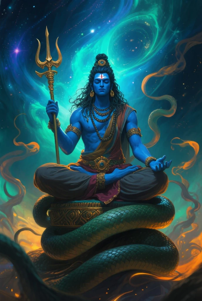 Lord siva with anaconda 