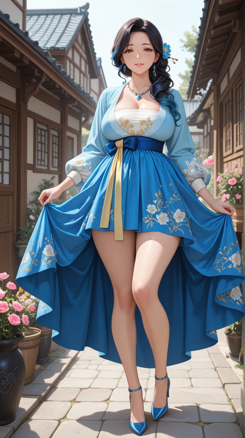 Woman wearing sexy lingerie and cape, full body xianxia, Beautiful fantasy queen, She exhibits sexual arousal and intense desire，sex hunger，Transparent blue and white lace underwear，Transparent clothes，High-cut bra，Huge breasts，Transparent underwear，Charming anime girl, Hino Rei plays the princess, guweiz masterpiece, barbie wearing white boots，Rich details throughout the fuselage, girl wearing hanfu, Popular on CGSTATION