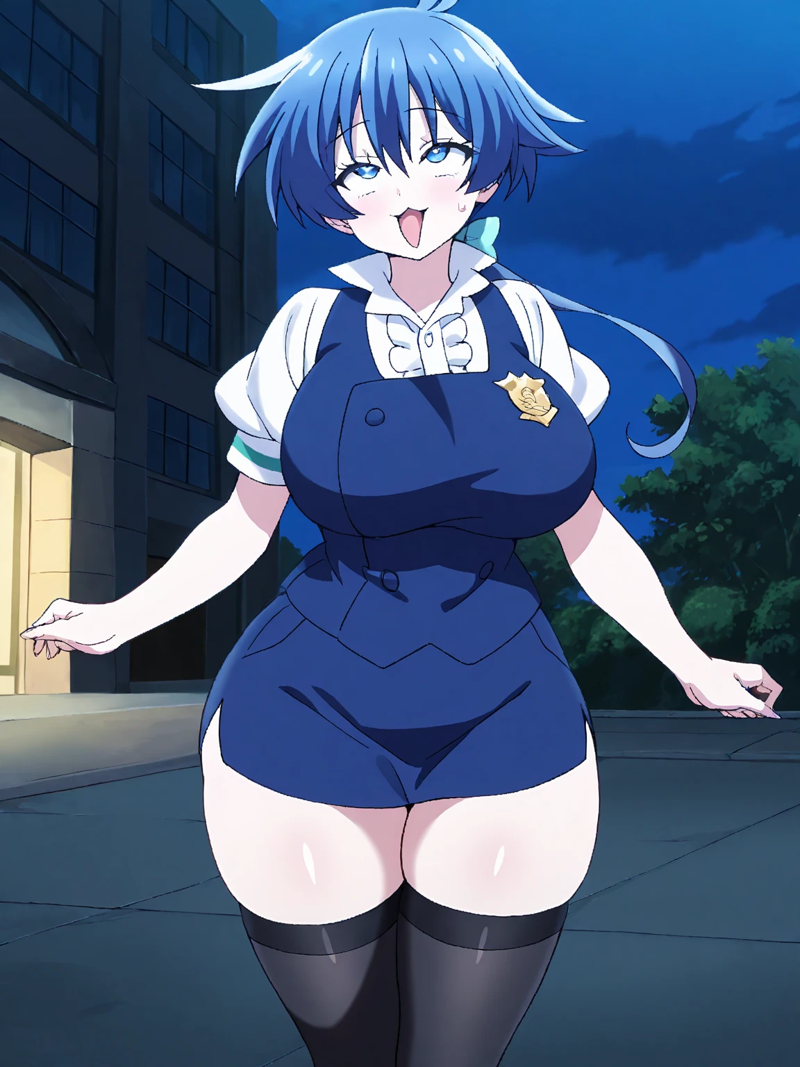 gran calidad ++ Extremely detailed high resolusionolution, very aesthetic, ojos expresivos, (((Cara perfecta))), (((face symmetrical))), ((good anatomy)), (((manos perfectas))), (((8k))), UHD, Fondo de pantalla HD, (((alta calidra detallada, (((((1girl)))))), solamente, Obra maestra, La mejor calidad, high resolusion, Altamente detallado, (illustration), hermosos ojos detallados, (((combatant))), ((((Date A Live)))), (((itsuka shiori))), (((natsuru senou))), ((((itsuka shidou)))), (((blue hair))), (((brown eyes))), (((straight hair))), (((long hair))), (((anime))), (((mature female))), (((gigantic breasts))), (((offices))), labios brillantes, They are smiling, guantes largos de raso blancos hasta el codo, cuerpo completo, Guantes blancos de codo, Dedos detallados, Dedos precisos, Manos no antinaturales, strange eye,