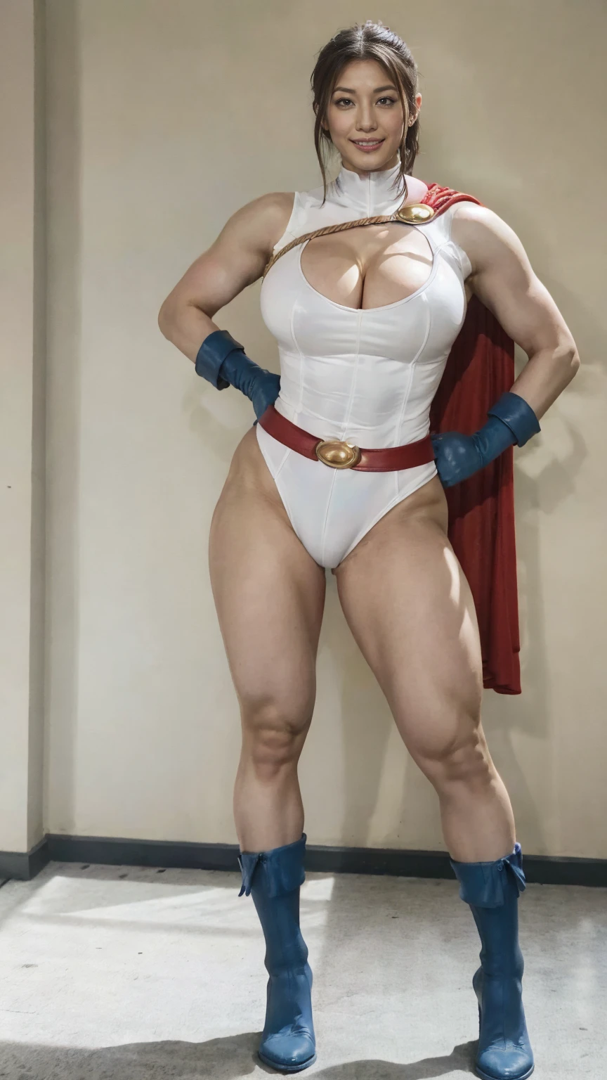 (Muscular:2), (thick muscular thighs, wide hips:2.3), (latina female, tan skin:2), adult, (glasses), earrings, eyeshadow, lipstick, bokeh, (freckles:0.9), (full body view:1.5), (striations), (hard nipples:1.2), (perky breasts:1.4), (superhero leotard, long gloves, cape, tall boots, thin fabric:1.5), (sculped muscles:1.7), (athletic body:1.5), (muscular body:2), (looking at viewer), (drunk, smiley:1.4), detailed eyes, dark bedroom, (three quarter view), (dawn lighting), rim lighting, two tone lighting, dimly lit, clean skin, low key (DETAILED SKIN), (big ass)