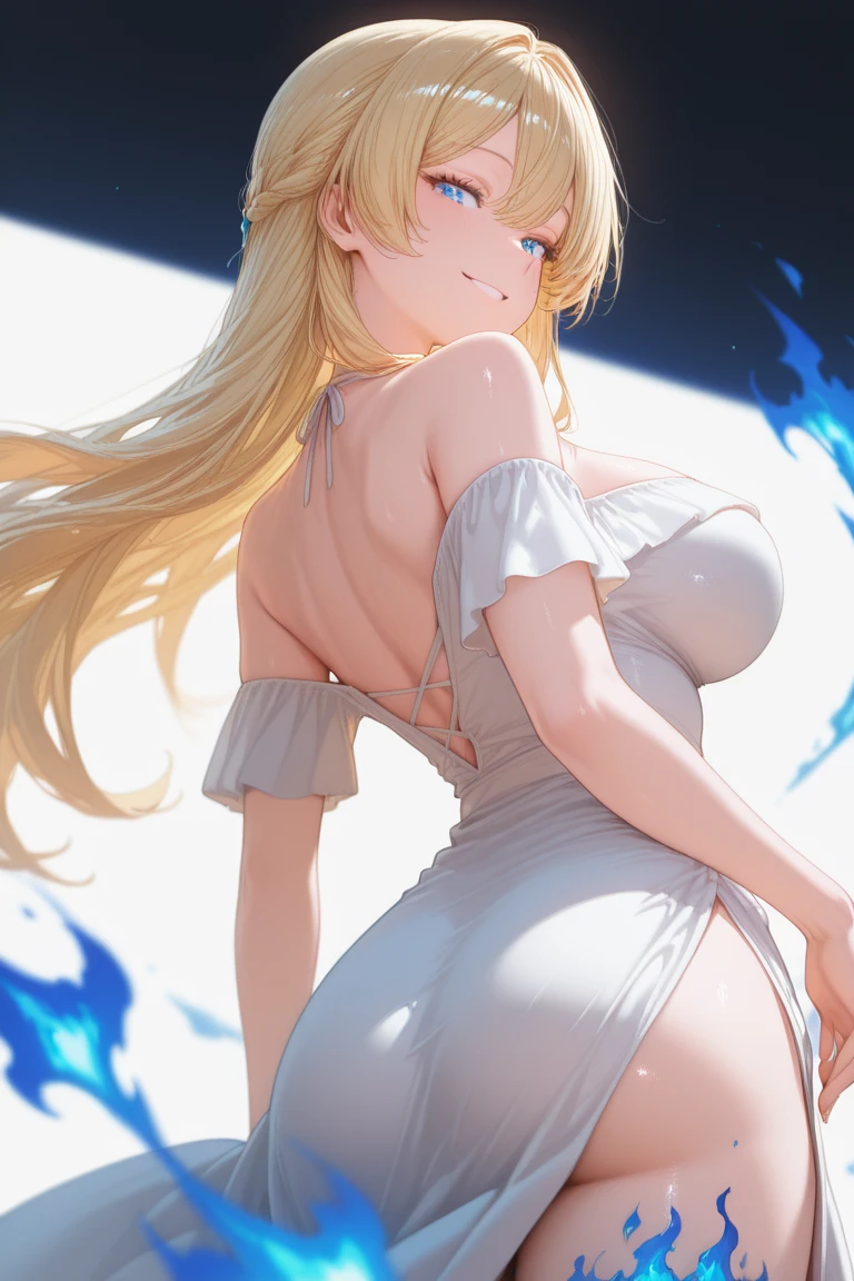 19 only,woman,blonde,blue eyes,white people,blonde,chignon,silk dresses,Chubby