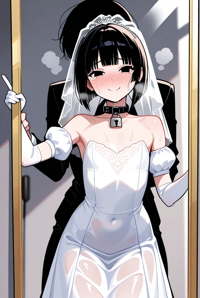 ,a father is hypnosis by his second son,in front of his hypnotized wife and eldest son.cross-dressing, wear sexy Wedding lingerie,become his second son's bride,have one's first night sex to his second son. ordered by his second son to have unexperienced anal sex, and his second son's penis is so huge that his anal is about to tear, and he is placed in his tiny anal is placed in his small anal, He vows to live as the wife of his second son for the rest of his life,ordered to divorce his wife by his second son