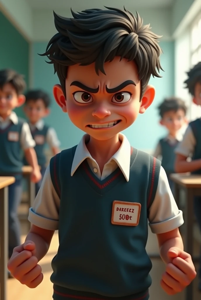 fpto: People managing education: un maestro maduro y amable iluminado por la luz de una luz del aula, presentado contra el fondo de una aula llena de libros y herramientas escolares. El maestro tiene el pelo gris y lleva una chaqueta azul oscura y pantalones grises. The students' hands can be seen subtly raised as he speaks, impressed by the wisdom and passion of his teaching. The lesson is written on a black board, y el maestro es captado en el momento en que em