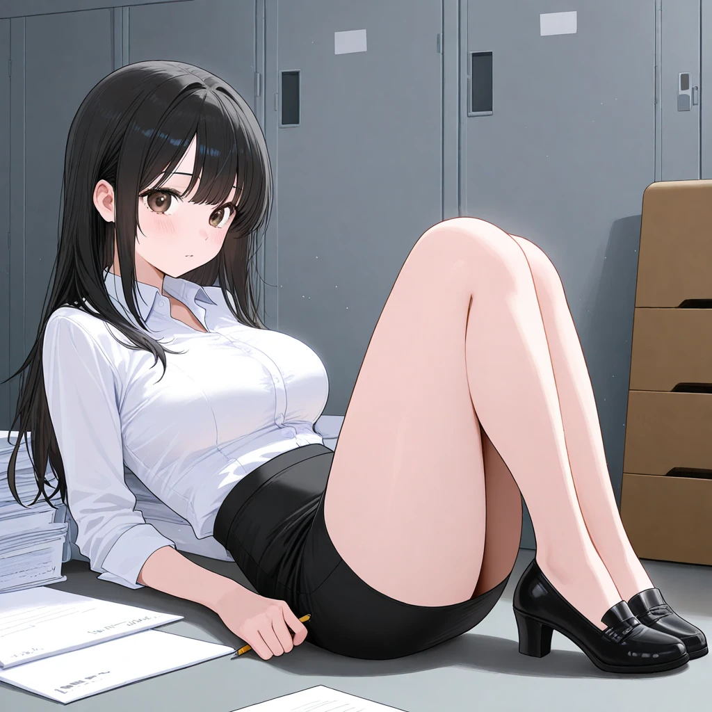 panties、A woman wearing navy blue office lady clothes&#39;s outfit with a red ribbon is standing on a train as a young man in a suit fondles her breasts over her good., (Subjective heart-grabbing,POV hands,Grab your chest:1.3)、dorsal position, Exact number of hands, with the good on, show off good, skirt,Sit with your legs apart、 good, panties, underwear, (shiny white satin レースpanties with black embroidery:1.3), (shiny white satin lacy good with black embroidery :1.3), panties that cover the butt、garter belt, Knee socks, Embarrassed look, Feels good, I stopped using the toilet, skirt lift, Looking Back, Realistic