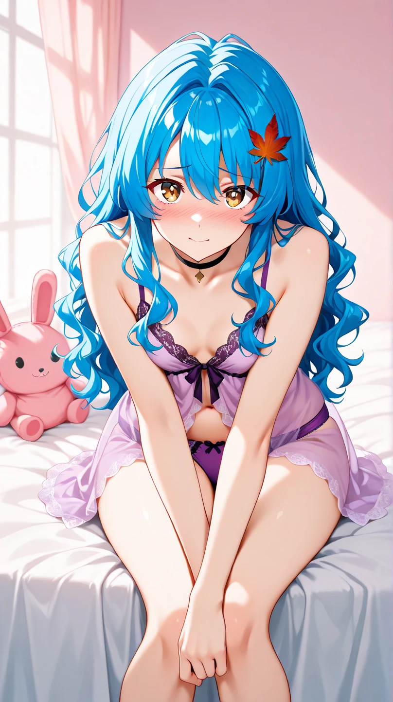 masutepiece, Best Quality, Illustration, Ultra-detailed, finely detail, hight resolution, 8K Wallpaper, Perfect dynamic composition, Beautiful detailed eyes, Women's Fashion Summer,Medium Hair,Small breasts natural color lip, Bold sexy poses,Smile,Harajuku、20 years girl、Cute、Sexy shot looking at camera