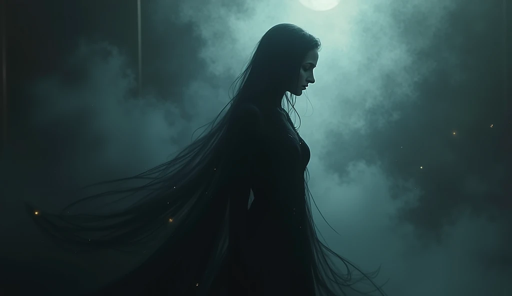 a perfect alien woman, shadowy figure, mysterious dark fog, horror atmosphere, intricate details, dramatic lighting, dramatic pose, cinematic, moody colors, dark fantasy, chiaroscuro, sci-fi, hyperrealistic, (best quality,4k,8k,highres,masterpiece:1.2),ultra-detailed,(realistic,photorealistic,photo-realistic:1.37),HDR,UHD,studio lighting,extreme detail description,vivid colors,cinematic composition