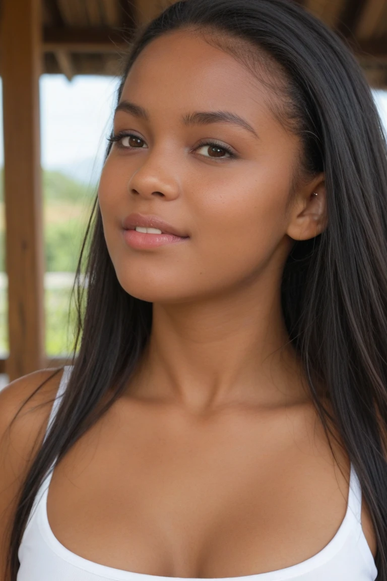 jamaican girl, nude, in brazil, smiling