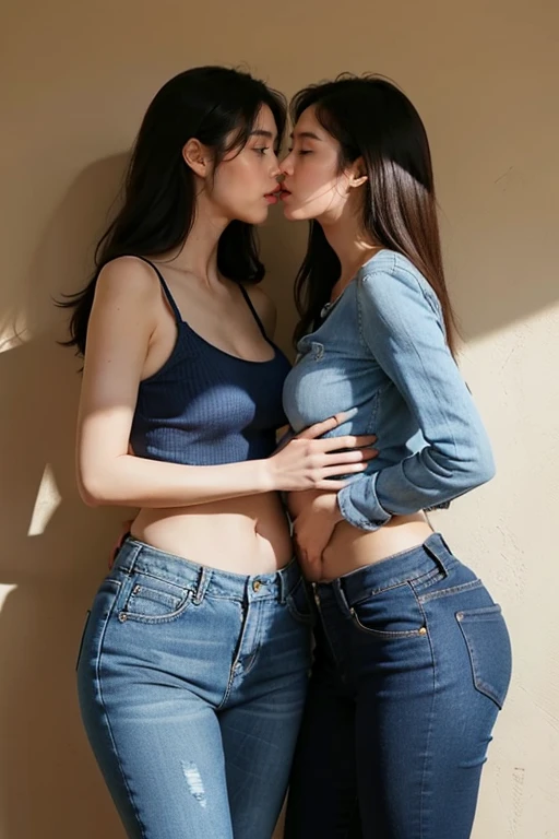1 man, 1 woman, (male model hugging female model, passionate hugs and kissing, intimate relationship: 1.2), Araf woman in pink top and jeans and handsome male model, Korean female fashion model, photo of slim girl model, wearing tight simple clothes, skinny waist and thick buttocks: 1.1, gorgeous young Korean woman wearing sexy cropped top in crop top in crop top, Korean girl, casual dress style, 2 4 year old female model, beautiful Korean woman, HD, 16k, realistic, melon face: 1.0, realistic perfect face and skin, detailed beautiful glasses, double eyelids, long eyelashes, swollen eyes, realistic face and eyes, facial light, super detailed facial details, lip gloss, blush: 1.0, brand open crop top (pink, open V-neck, super realistic detailed clothes: 0.8, huge boobs: 1.5, perfect breasts and nipple bulge: 1.5), high-end brand skinny jeans ((super realistic detailed jeans: 0.6)), perfect big boobs, Perfect breasts, perfect waist, perfect buttocks, (enchanting, beautiful, sexy: 1.0), (round calves: 1.2), (white and tender toes: 1.2, wearing high-end designer crystal sandals (stiletto heels: 0.5)), realistic and stylish shawl hair, shoulder length: 1.0, smiling teeth: 1.0, handsome male model: 1.0, private shooting, private shooting, background ((super luxurious yacht, green venue, buffet table, swimming pool, poolside parasols and beach chairs)) , dating a male model, dancing: 1.2, dancing gracefully: 1.5, autofocus: 1.2, variety of poses, shooting full body: 1.5