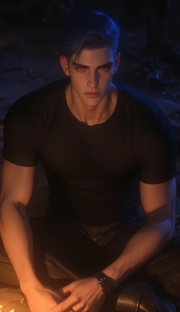 (8K, RAW photo, Highest quality) full-body shot, blue eyes, 19 years old, white pale skin, silver messy hair, silver medium hair, silver hair,, night, dark atmosphere, dark night, Halloween, (((spooky:1.2))), scarry forest, dead trees, autumn, tail, (((claws:1.1))), (((werewolf:1.2))), low angle shot, Realistic, fully naked, nude, (((1 perfect penis:1.1))), 1 amazing penis, (((1 nice penis:1.2))), 1 beautiful penis, 1 great penis, 1 male penis, mal scrotum, perfect scrotum, male structure, male genitalia, handsome man,frontage, Intricate details, Extremely detailed eyes and eyelashes, Muscular male, Manly, masculine, (((dynamic pose:1.1))), ((movement pose:1.1))), Soft lighting, Cinematic lighting, Portrait, Exposing the pectoral muscles, gay male model, muscular, ripped, defined body, Digital SLR, hyper qualit, Fujifilm XT3, Crystal clear, 8K UHD, High detail, Ultra photo realsisim, haar, ((Realistic skin), ((pores)), ((highdetailskin)), volumettic light, groin, far, complex 3D visualization, high detail, 1 handsome young man (nsfw) looking at the viewer (Pureerosface_V 1:0.6), pure, genuine human skin , (bare chest), muscles, vivid details, hyperrealistic, beautiful background, octane rendering, best quality, masterpiece, extremely detailed, computer graphics, unity, wallpapers (realistic, photorealistic: 1.37), stunning, fine details, masterpiece, best quality, official art, extremely detailed CG unity 8k wallpapers, (((Full Body))), ((Correct body structure)), (((Correct dissection))), (((Depth of field:1.5))),