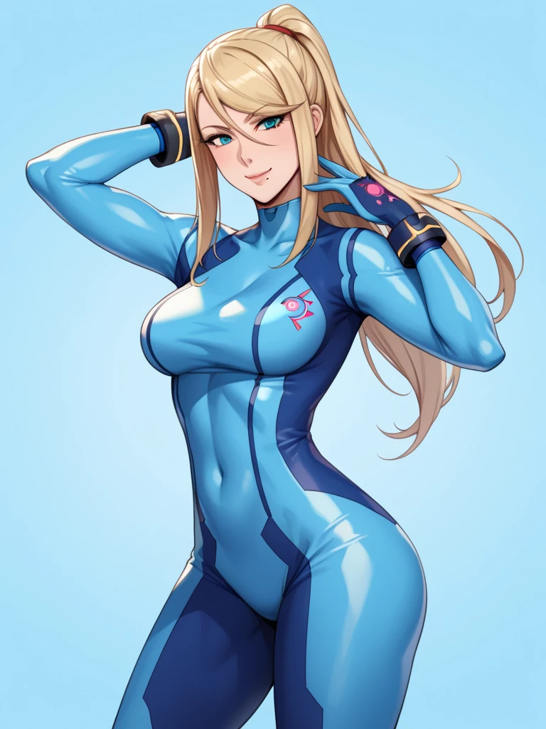 score_9, score_8_up, thumbs down, blue bodysuit, samus aran, blonde hair, looking at viewer, <lora:Thumbs_down:1>