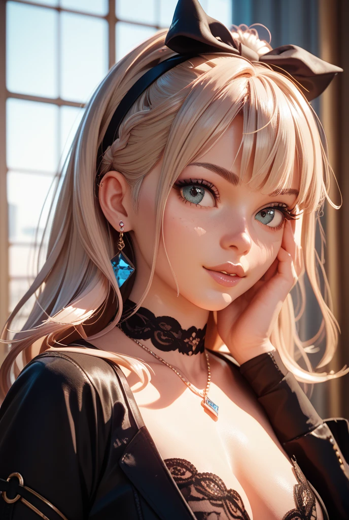 (ultra realistic,32k, masterpiece:1.2),(high detailed skin:1.1),( high quality:1.1),
<lora:firefly-str-v1:0.6>(nose blush:1.1),(eyeliner,long lashes, mascara:1.1),white hair,blue eyes, fireflyhsr, hairband, thighhighs, boots, crystal lotus lake, shimmering lotus blooms, tranquil waters, haven of serenity (blurry background:1.1),,(looking at viewer, portrait:1.1),, huge breast,large breast,<lora:add_detail:0.76>,
(dynamic lighting:1.1),