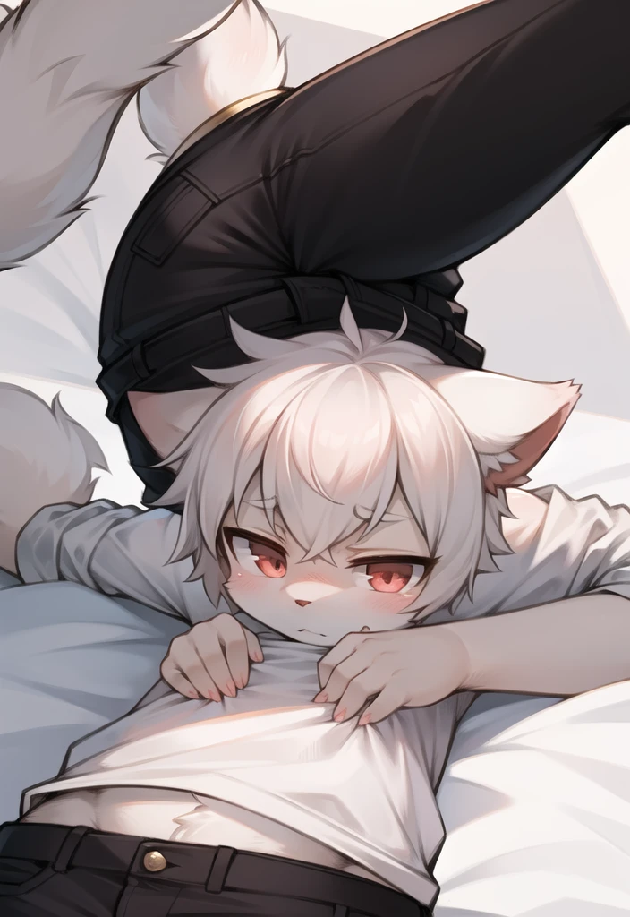 A human summon a wolf ghost furry to have sex