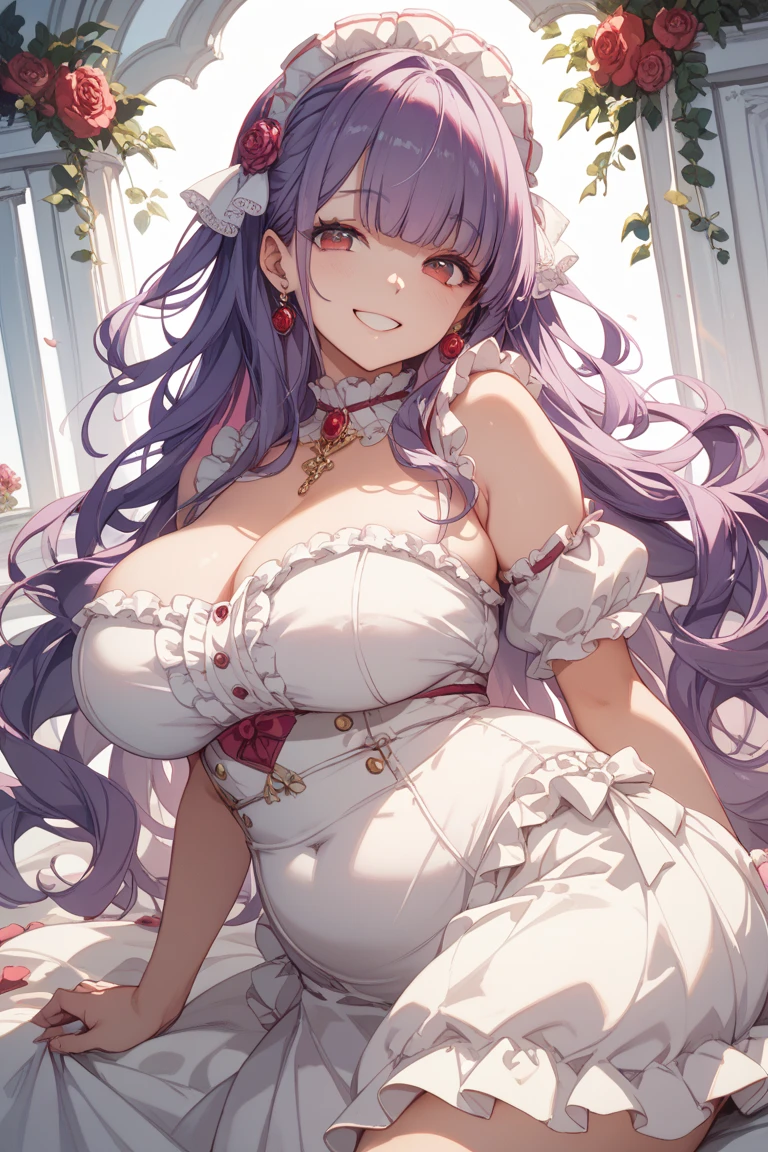 {{{{{16k,Ultra High-resolution realistic romantic photo of neat kneeling Girl in loungewear as a pure embarrasslng virgin as pretty as a actress in the flower field, The way she embarrassed herself is adorable, she transforms into a cute girl of third ranks higher and radiates glowing charm, expressing femininity all over her body while being made into an adult, The more shy she is, the smaller and neatly her face becomes}}}}},{{Extremely detailed}},{{{{{dye her cheeks flush and integrated her head pure small, thick lips, Enchanting thick gross idol's Lips}}}}},{{{{{the best glossy bang neat straight virgin hair}}}}},{{{{{She get more attractive and smoother her body, The bigger her tits get, the thinner her bare waist gets, her breasts have become large, soft, and cleavage-like as she's carefully rubbed them, She's trying to make a cleavage with her hands over her growing tits, she is transformed into a pure virgin, and her expression and appearance are transformed into that of a pure, unused virgin, so clean and pure, Her tits are so fluffy that they overflow if not lifted up, and are depicted in great detail, She's the cutest in her loungewear, embarrassed by her adorably overflowing tits that she can't contain}}}}