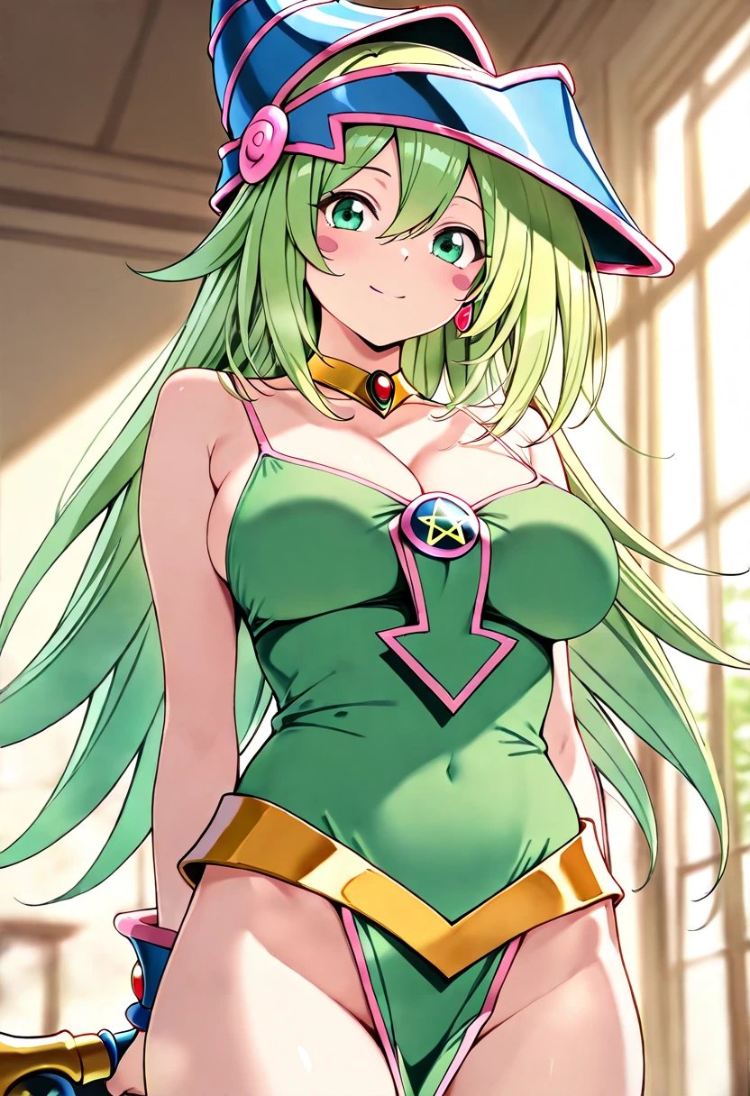 ource_anime, (2d), score_9, score_8_up, score_7_up, score_6_up, score_5_up, score_4_up, solo, 1girl, standing, holding phone, looking at phone, hand on hip, ganguro, dark skin, makeup, cyan lips, cyan eyeshadow, jewelry, choker, facial mark, jewelry, smile, revealing clothes, hong_meiling_touhou, braid, long_hair, red_hair, twin_braids, star_\(symbol\), hat, hat_ornament, star_hat_ornament, beret, bow, bangs, blue_eyes, breasts, hair_bow, ribbon, green_headwear, cowboy shot