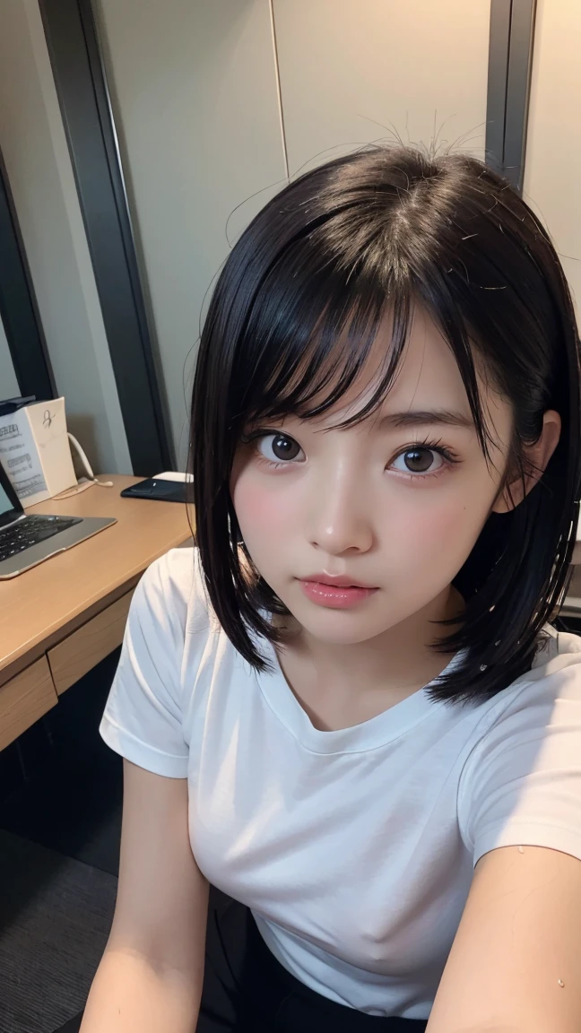 White background、T-Shirts、whole body