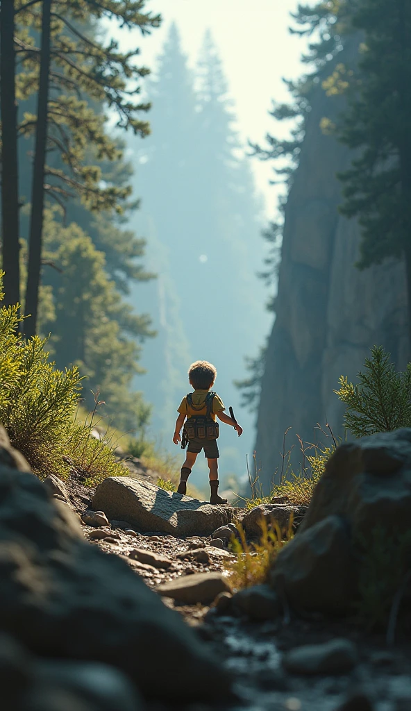 ultra realistic photo of Kids exploring an outdoor environment