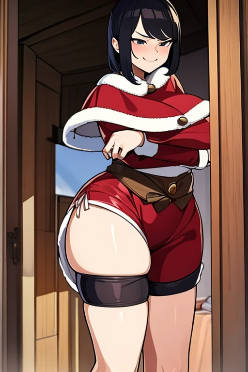 ((velocity)),Attacked by farts, (((Women farting))),(girl farting while stand)),frowned,velocity,(a female santa claus),(wearing a Santa claus dress and Santa Claus hat),(((facing here),(her butt facing here)) (short hair black hair),(Asian woman),(in front of the Christmas tree),(masterpiece:1.2、top-quality)、(the Extremely Detailed CG Unity 8K Wallpapers、ultra-detailliert、Best Shadows)、(细致背景)、(The best lighting、extremely delicate and beautiful)、depth of fields、1girl in、report、upward looking gaze、