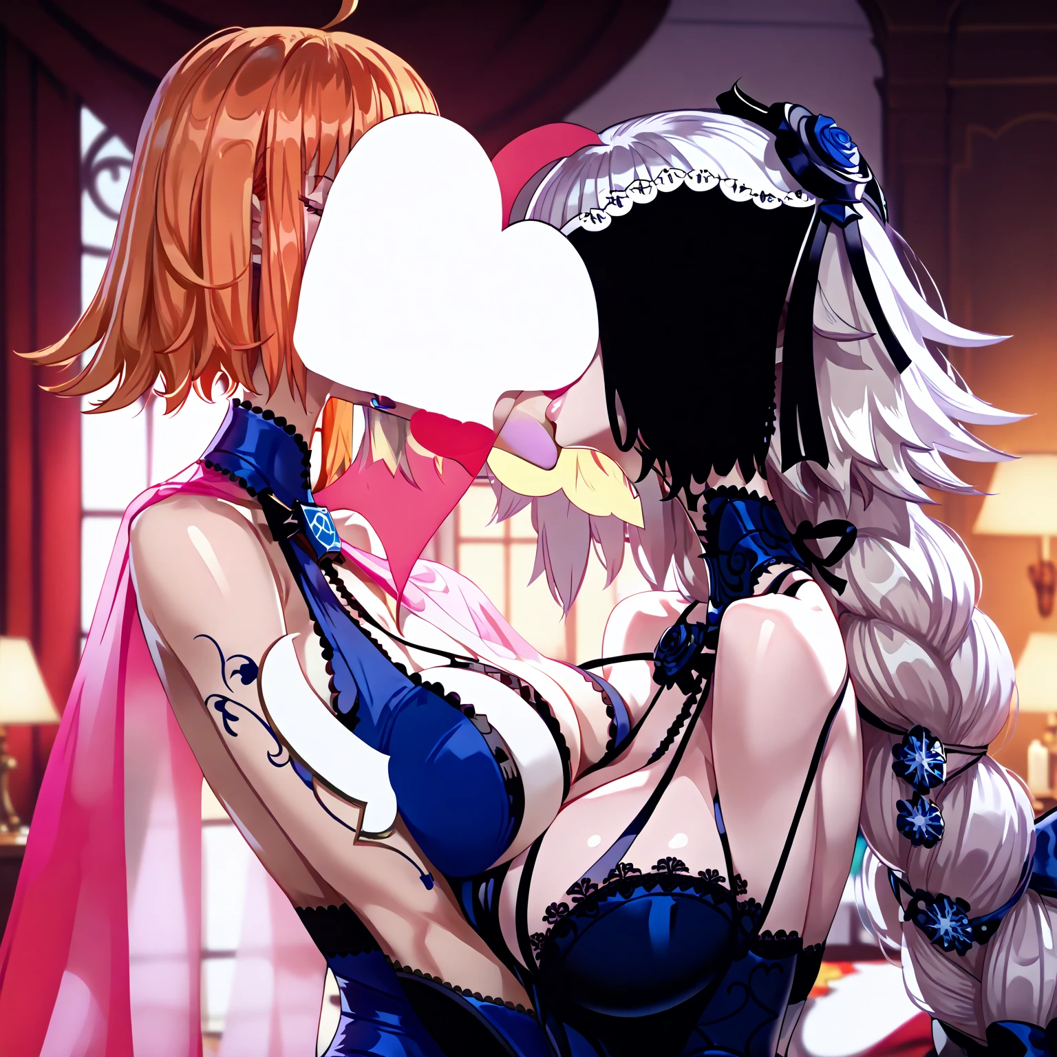 Masterpiece, 2 girls, sexl, big breasts, kisses