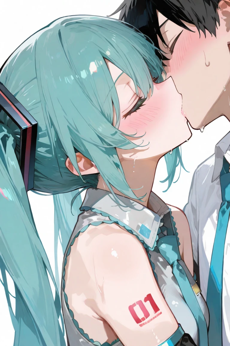 masterpiece, Great, Great, 1 girl, Blue eyes, shirt, pleated skirt, medium breasts, sort, (( wet, holding a condom in your hands, sitting on the ground, money on earth)), cumshot, ahegao face, cum, slave, slut, hatsune miku, (cum on clothes:1.4), blush , penis near face, (blowjob:1.5), sucking penis, 1girl, 1boy, fellatio, sucking big penis, oral sex , nsfw, clothed sex