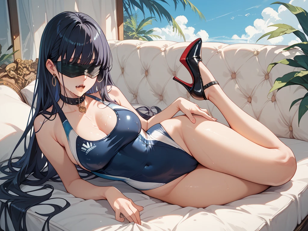 Random patterned swimsuit、Random Swimsuit、Swimsuits in random colors、Random pose、、Acme Face、Random pose、, Pale red eyes、Semi-long hair、Chestnut Hair、Sandy Beach、、、nsfw、Highest quality、1 girl、solo、Ocean、Sexy pose、Random pose、Blushing、wet、Embarrassed、I can see half of my 、、One Piece Swimwear、(Strap slip:1.3)、Swimsuits in random colors、Swimwear