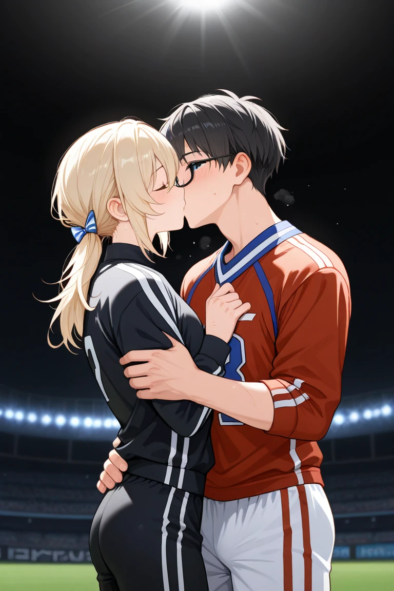 ((((1 tall stature girl)))and(((1 shota stature shota)))),hetero,(1 shota stature shota:1.4),dark-skinned shota, interracial,smug,Boxing Gloves, BREAK (1 tall stature girl:1.4),(fighter:1.4), (medium hair,straight hair),black hair, dark eyes, medium breasts, pale skin,shiny skin, (ahegao),(trembling), erectile nipples, BREAK ((she wears sailor suit,short sleeve uniform white shirt,red necktie,blue mini pleated skirt, black pantyhose), (cum:1.4),cum in pussy,(cum on clothes:1.4), cum on breasts,cum on body,cum facial, bukkake,cum in mouth,cum on hair,(excessive cum), BREAK ((vaginal,sex)),(upright straddle,couple,face-to-face), clothed sex, intercourse with old man, (wrestling ring), (((masterpiece))),(((best quality))),((ultra-detailed)),(illustration),((an extremely delicate and beautiful)),(detailed background),