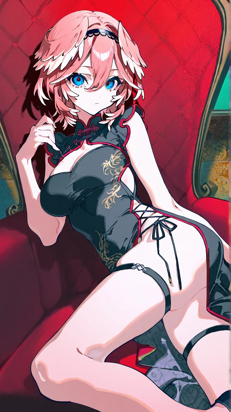 1girl, red-panda girl, long red hair, reddish eyes, high res, ultrasharp, 8K, masterpiece, looking at viewer, image of a woman in a lingerie sitting on a bed, Seductive Anime Girl, charming anime girls, beautiful anime woman, Anime Girl, beautiful alluring anime girl