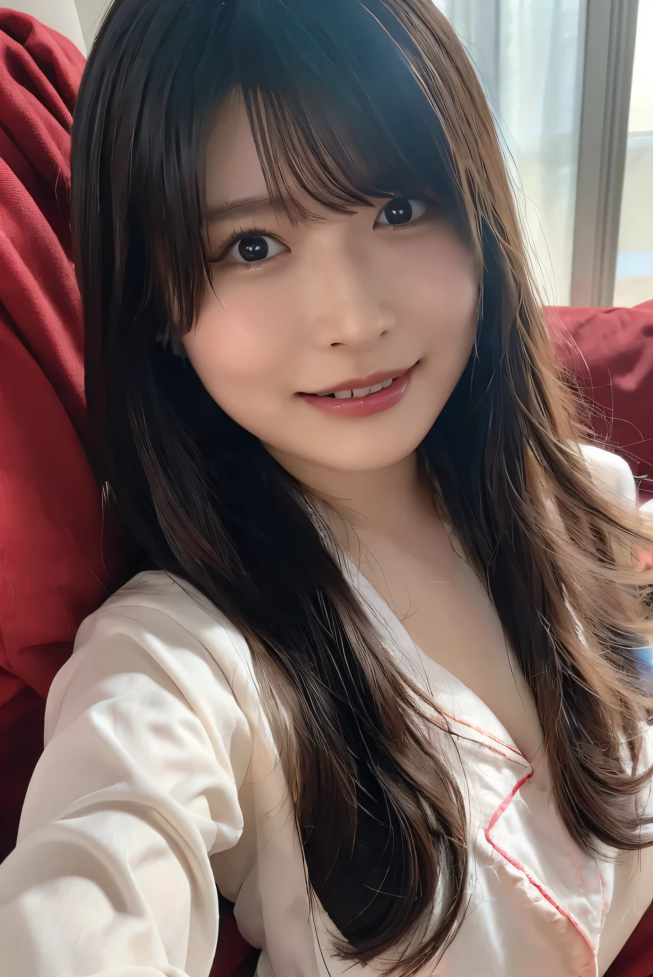 (top-quality,​masterpiece:1.3,超A high resolution,),(ultra-detailliert,Caustics),(Photorealsitic:1.4,RAW shooting,)Ultra-realistic capture,A highly detailed,High resolution 16K human skin close-up。 Skin texture is natural、,The pores are、Must be detailed enough to be easy to identify。 Skin should look healthy with even tones。 Use natural light and color, (large boob:1.2), a close up of a woman in a lingerie posing for a picture, lingerie, young pretty gravure idol, japanese model, young sensual gravure idol, ikuta erika, young gravure idol, realistic young gravure idol, big breast, beautiful large breast, normal fingers, five fingers, cute seductive smile, young skinny gravure idol, sophisticated gravure idol, without showing hands, normal posture, look at viewer, naughty expression, naughty, sensual pose
