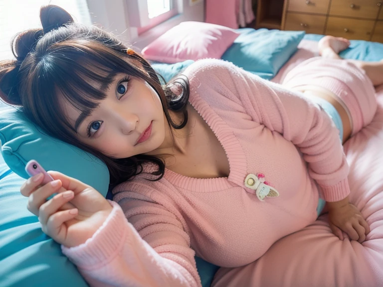 (photoRealstic:1.4)、(hyper realisitic:1.4)、(realisitic:1.3)、(Smooth lighting:1.05)、(Improved cinematic lighting:0.9)、32K、(a blond:1.2)、1 girl in、Realistic lighting、Back lighting、raytrace、(Image enhancement:1.4)、(Top quality real skins:1.4)、20yr old、(Beauty of skin texture: 1.1)、Sleep with your eyes closed、Sleep with a futon over your body、Pink pajamas、Voluptuous body、hospitals、a bed
