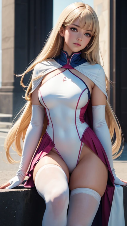 (full body:1.5),(looking at viewer:1.4),(anatomy correct:1.3),(In the paradise of the day:1.3),(Wearing Pantyhose, pointed toe high-heeled, and Female Ultraman Suit:1.2), (Sexy posture:1.3),(In pink|amarelo|blue colors|green color|red colour|white colors|black in color|purpleish color|greys|Beige|Flesh color 1.4),(Accurate and perfect face:1.4),(Clothing Gloss:1.3),A shallow laugh,,hyper HD, Ray traching, reflective light,structurally correct, Award-Awarded, high detal, lightand shade contrast, Face lighting,cinmatic lighting, tmasterpiece, super detailing, high high quality, high detal, best qualityer, 16k,high contrast,