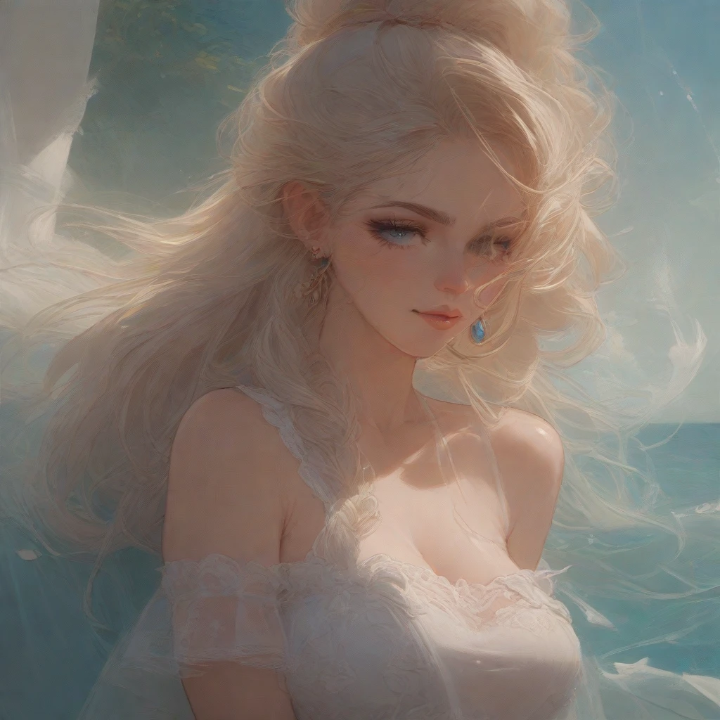 a snow ghost, fantasy creature, impersonal, translucent, skin like ice, long flowing hair, small tendrils, glowing eyes, snowflake pattern, winter landscape, Japanese legend, frozen lake, bare tree, soft light, (best quality,4k,8k,highres,masterpiece:1.2),ultra-detailed,(realistic,photorealistic,photo-realistic:1.37),studio lighting,ultra-fine painting,sharp focus,physically-based rendering,extreme detail description,professional,vivid colors,bokeh,portrait,concept art,muted color palette,incredible light,complicated details