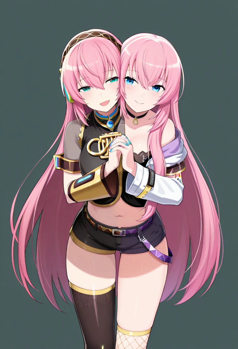 2girls, yuri, couples, (hug:1.1), kneeing, (armored dress), curvy, goat's horns attached to the head, eye contact, (spoken heart:1.3), (spoken heart:1.3), (spoken heart:1.3 ), white simple background, (masterpiece, Best Quality:1.3)