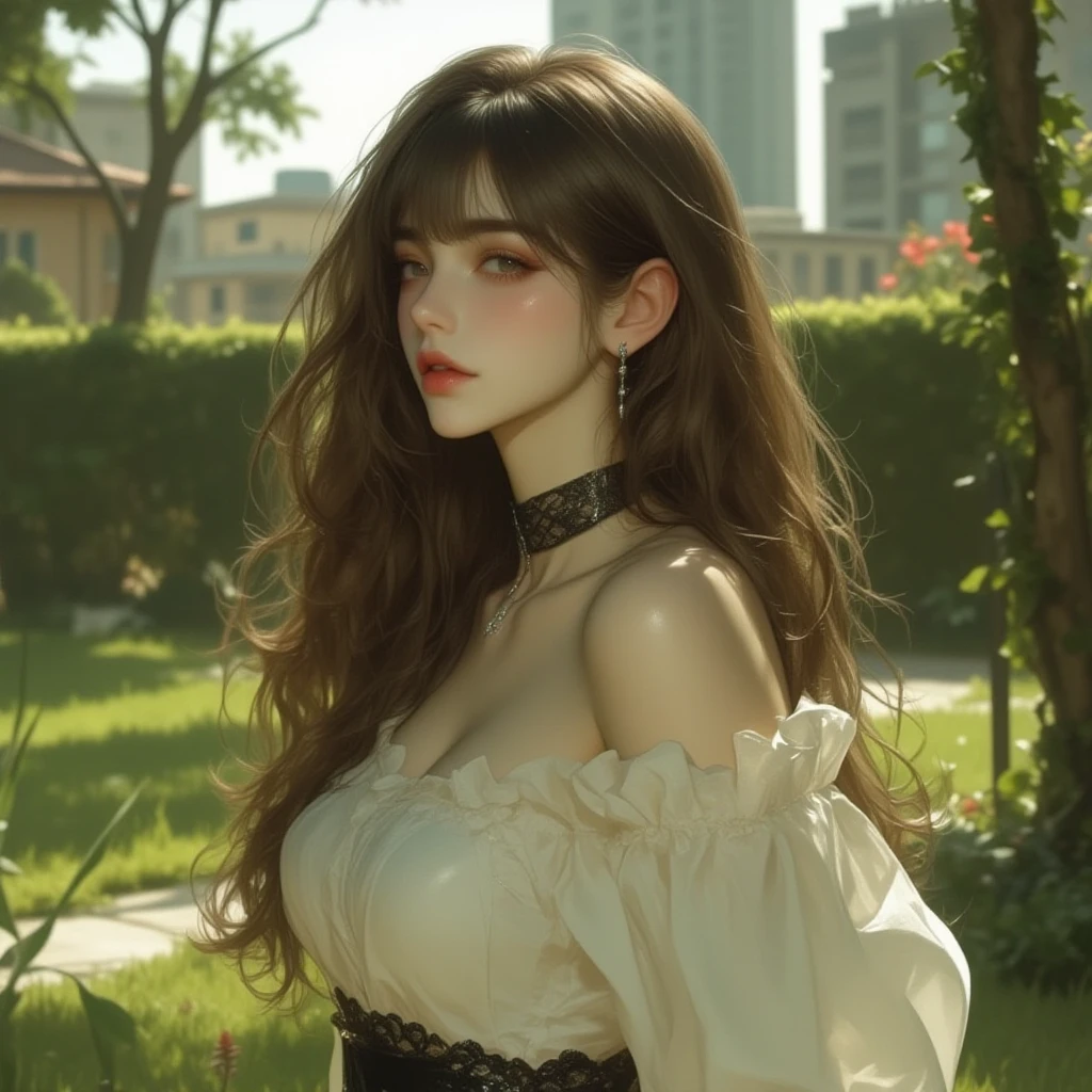 Beautiful black-haired woman with blue eyes, elegant and refined, fish, under sea,Highly detailed face, Detailed eyes, beautiful long eyelashes, complicated details, Award-winning digital art, movie light, Amazing color, realistic, 8k, Masterpiece、(Flowers hide her chest)、(A choker made of ivy)、(The entire body is covered in flowers)、(Bound by vines)