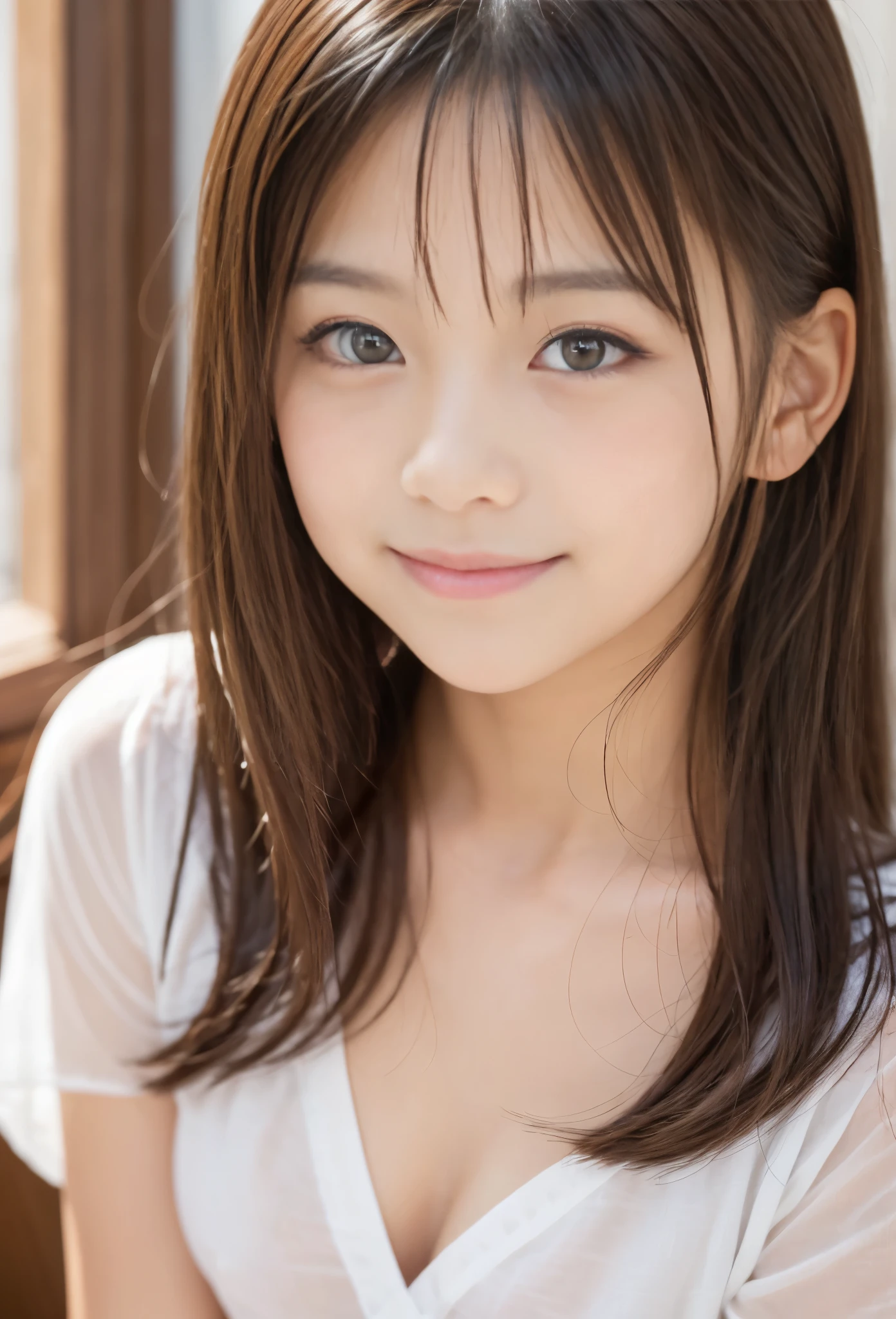 Smile、natta、Raw photography、(((Ultimate Beauty Portrait)))、((glistning skin))、女の子1人、15 year old beautiful girl in Prague、bright expression、((brown haired))、(cleavage of the breast)、(Plaid pleated skirt:1.5)、((Big eyes that shine like jewels))、open cardigan、Open your clothes、panthyhose、Glossy glossy skin、(Medium Hair)、(Silky Ponytail Hair)、(is standing)、(frombelow)、Under the skirt、Under the skirt、(frombelow下着の接写)、eye liner、Beautiful bangs、Hair between the eyes、((masterpiece、最hightquality、ultra-detailliert、Film Light、intricate-detail、hight resolution、ighly detailed))、细致背景、8KUHD、Digital SLR、Soft light、hightquality、Film grain、FujifilmXT3 、Shallow depth of field、natural soft light、Kamimei、Lush bust