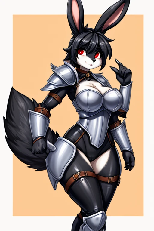 (black wolf), anthro, black fur, black, ((small bikini)), black, (underboob, under boob, cleavage), (wearing armor leggings), high detail, high resolution, raw photo, gray background, 1girl, solo, (huge massive breasts), high quality, hi res, sharp, detailed body, detailed, cartoony, ((looking at viewer)), angry, mad, muffin top, whole body, ((full body portrait)), far away, (((full body concept))), attack pose, battle pose, sword pose, ((holding sword)), Medieval, rpg, ((nipple outline)), (erect nipple), huge nipple, thick thighs