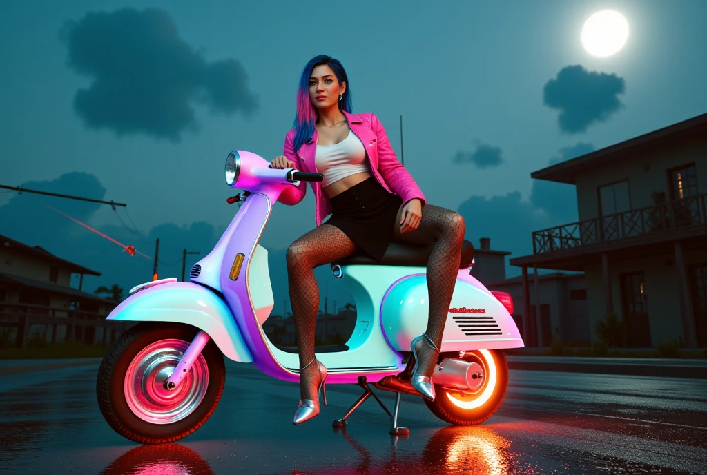 1girl, 8k Renderman, Printcore, Golden ratio, wide angle of a dressed in a very Alluring Lime green Cossack Galaxy Maxi dress and denim shirt, Grumpy Abandoned ([Mammoth:Trike:4]:1.3) , it is Speaking in public, vogue pose, complex Primary Colors background, dark yellow reeds and Perseus constellation in background, Hurricane, Wide view, scene art, (designed by Robert Hagan:1.1) , (Hedi Slimane:0.8) , (Robby Cavanaugh:1.1) , Dynamic, Energetic, dramatic lighting, 50mm, anaglyph effect, Acid colors dust particles, Peach details, High quality, Concept Art World