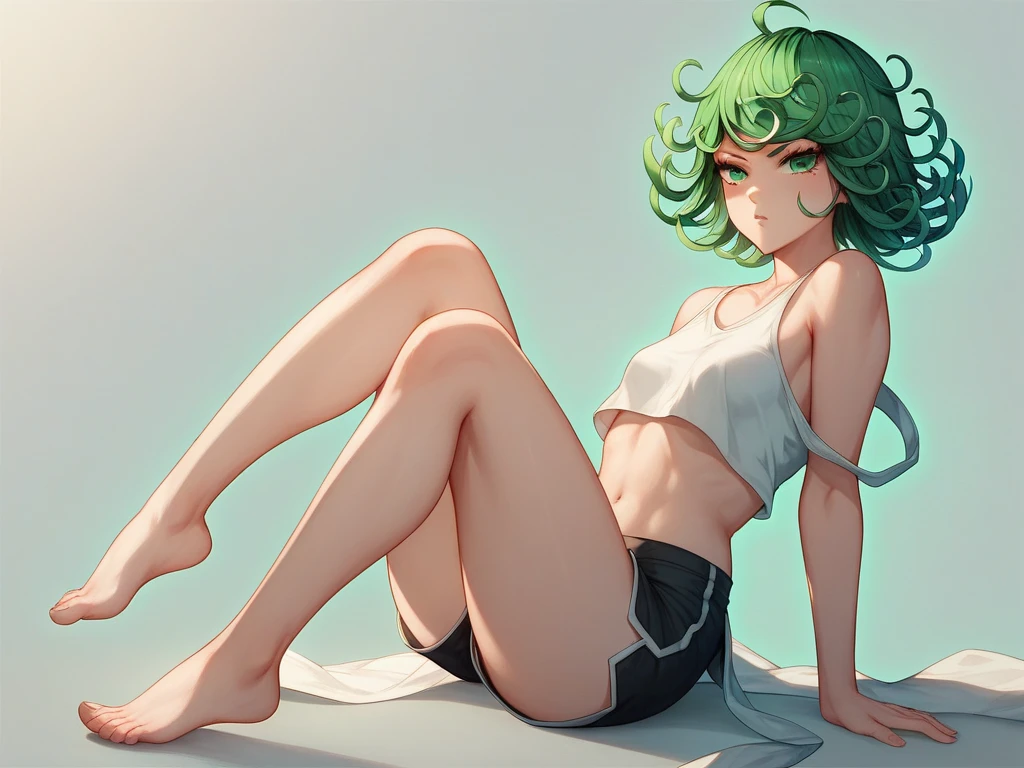 1girl, tatsumaki, one-punch man
\\\\\ masterpiece, best quality, newest ///// nyantcha, khyle, cutesexyrobutts \\\\\ thin waist, solo, cropped legs, angry, day, looking at viewer, dutch angle, naked apron, tight_clothes, sit, indoors