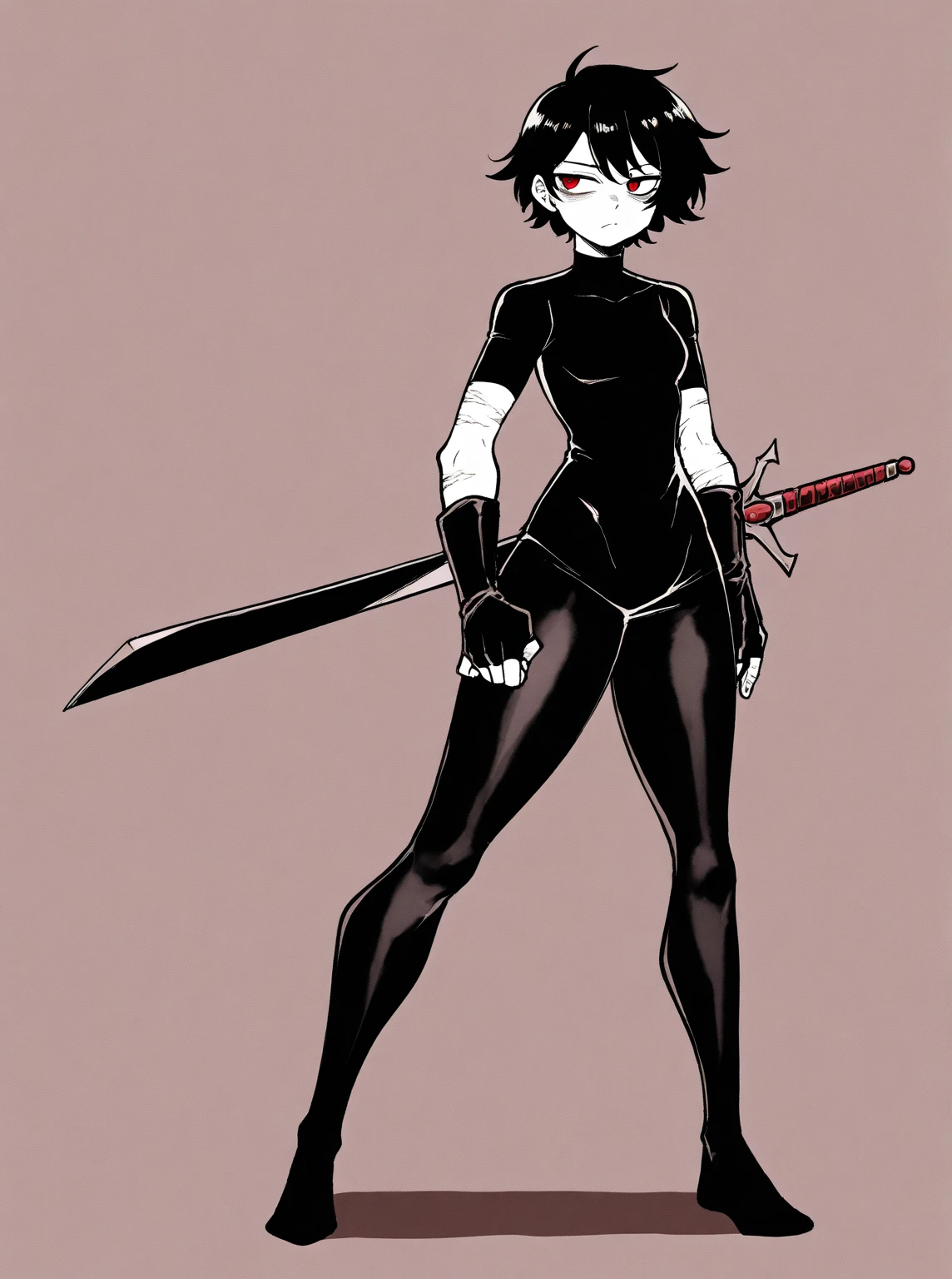 Soi fon , sui feng
Solo . Fullbody . Simple background , fitgirl , normal pose, Standing , sfw , lineart