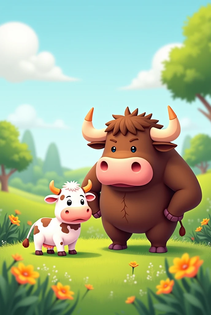 (chubby bull cub), sitting in a pillow at night, nude, penis, fat pad, belly overhang, bull ears, smile, shortstack, anthro, duo, 2 boys, double chin, chubby thighs, facing front, messy hair, open eyes, belly rub, luminous secret garden hidden among tall trees, In the center of the garden a winding stone path through lush grass, Along the path, depict a variety of colorful flowers and blooming shrubs