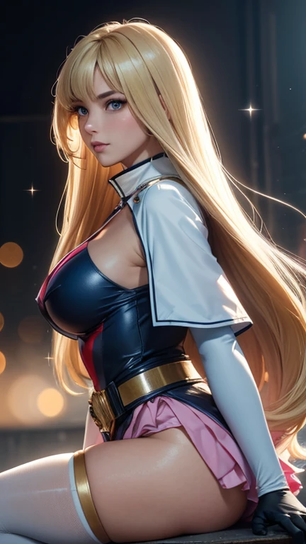 whaite hair,long whitr hair,youthfulness,with a good figure,short skirt,Purple pupils,National style,anime big breast