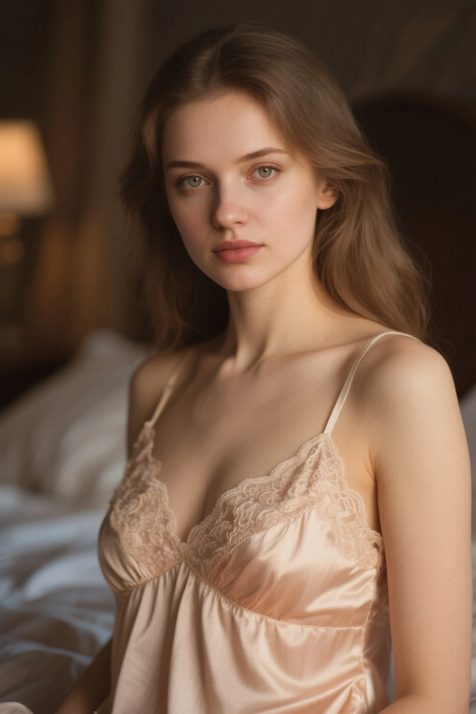 an icelandic woman with beautiful Delicate eyes, Beautiful and delicate lips, Extremely detailed face and skin, Pale skin, 23 years old,Wearing a red silk dress,medium long shot, Sitting on the sofa in the living room, beautiful, natural posture,Beautiful light and shadow,panoramic view, (long legs), (full body portrait). Beautiful photography,Long eyelashes, Good anatomy , Practical skin texture, Delicate eyes, professional, 4K, Wide-angle lens, Optical Depth of Field, Kodak Vision Color, Perfectly proportioned body, Extremely detailed, ultra-photoPractical, Practical, Post-Processing, Maximum details, Roughness, real life, ultra -Practical, Photorealism, photography, 8K Ultra HD, photography
